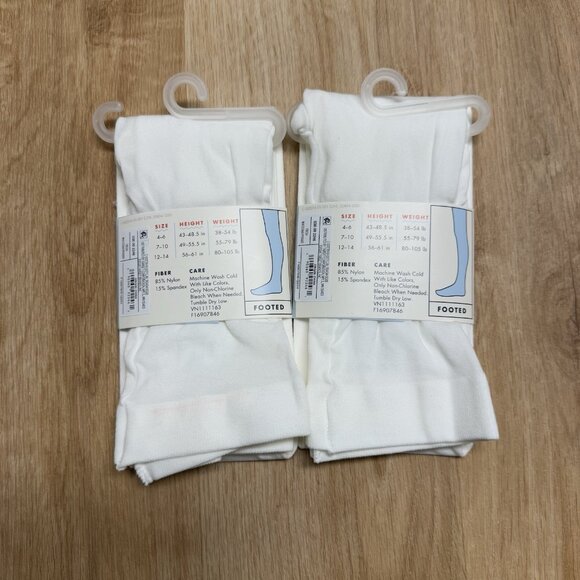 CAT & JACK TIGHTS 17 PAIRS MULTICOLOR 14 FOOTED & 3 FOOTLESS GIRLS L (12-14) NEW - Picture 5 of 6